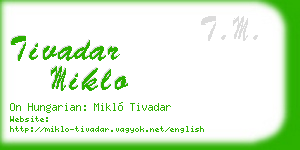 tivadar miklo business card